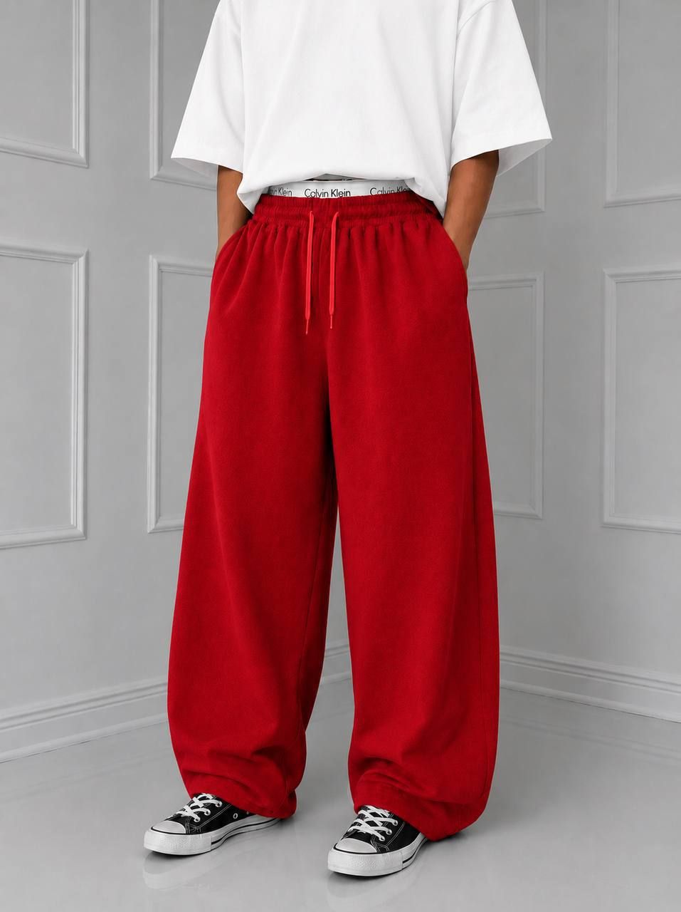 شلوار جاگر قرمز دو کاره Calvin Klein